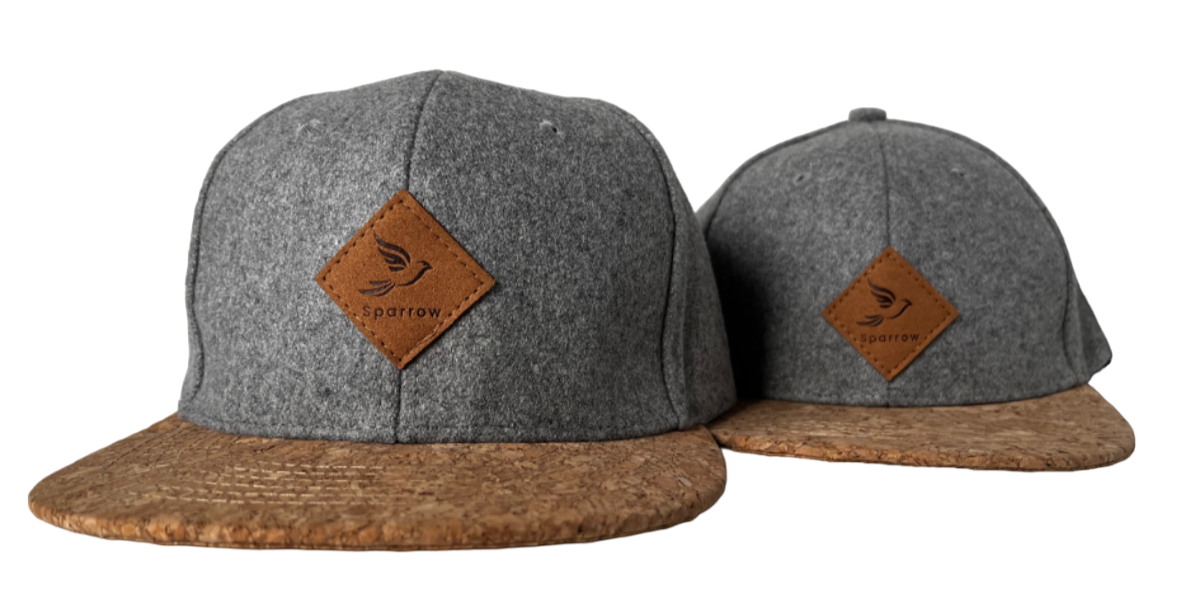 3er Set Sparrow Cap Grau (2xAdult, 1xKid)
