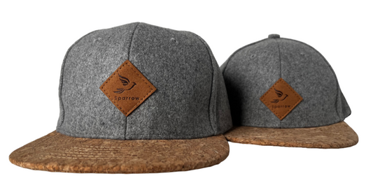 3er Set Sparrow Cap Grau (2xAdult, 1xKid)